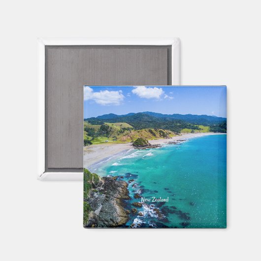 Nieuw-Zeelandse kustlijn, mooi landschap, Magneet (Voorkant / Achterkant)