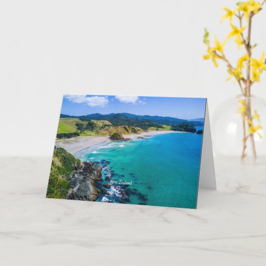Nieuw-Zeelandse kustlijn, prachtig landschap, Kaart (Gele Bloem)