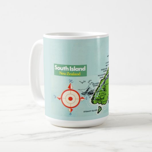 Nieuw-Zeelandse landkaart mok (Voorkant links)