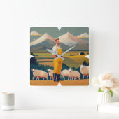 Nieuw-Zeelandse muur van de Boer Vierkante Klok (Huis)