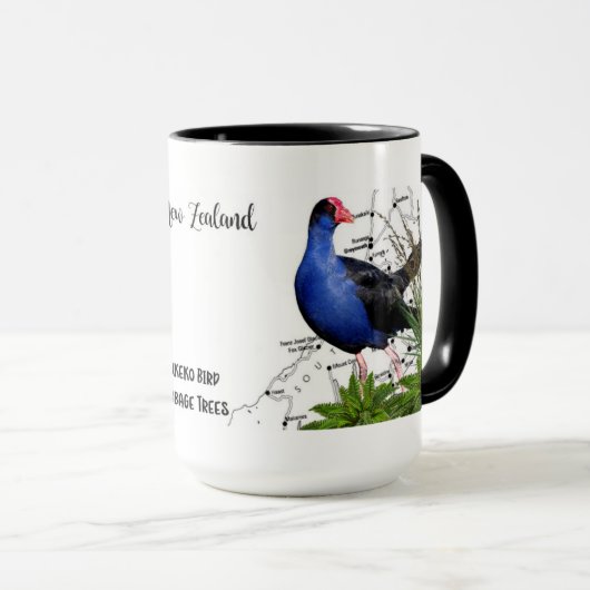 Nieuw-Zeelandse Native Bird Coffee Mok (Voorkant rechts)