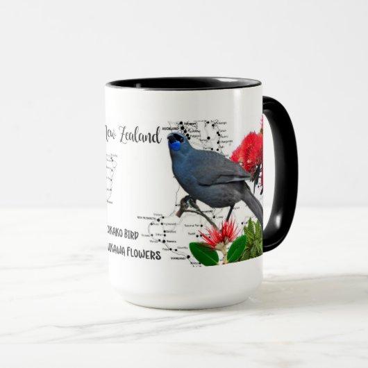Nieuw-Zeelandse Native Bird Coffee Mok (Voorkant rechts)