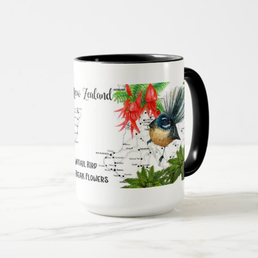 Nieuw-Zeelandse Native Bird Coffee Mok (Voorkant rechts)