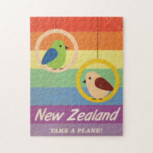 Nieuw-Zeelandse regenboogreisposter Legpuzzel