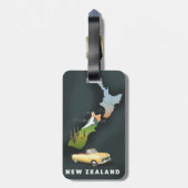 Nieuw-Zeelandse reisposter Bagagelabel (Achterkant verticaal)