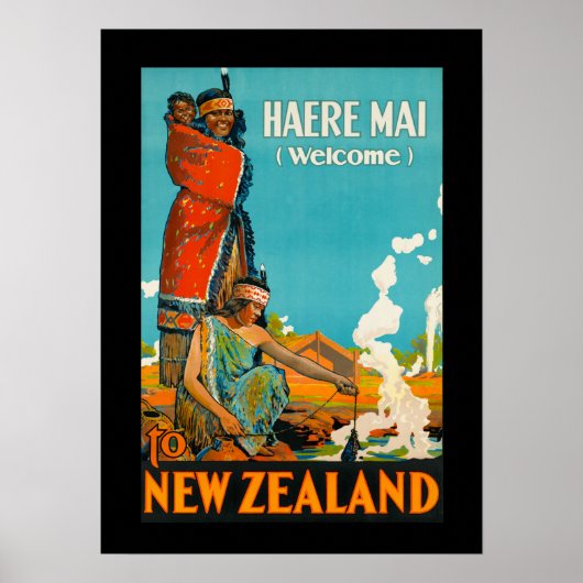 Nieuw-Zeelandse reisposter Poster (Voorkant)
