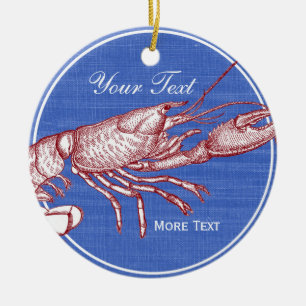 Nieuw-Zeelandse Rode Lobster Aangepast winkelhuis Keramisch Ornament