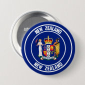 Nieuw-Zeelandse ronde Embleem Button 7,6 Cm (Voorkant /achterkant)