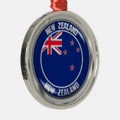 Nieuw-Zeelandse ronde Embleem Metalen Ornament (Rechts)