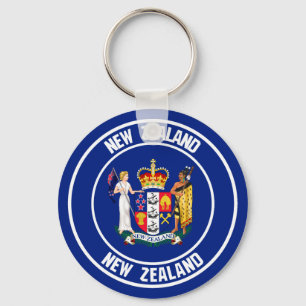 Nieuw-Zeelandse ronde Embleem Sleutelhanger
