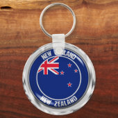 Nieuw-Zeelandse ronde Embleem Sleutelhanger (Voorkant)