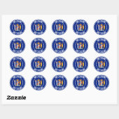 Nieuw-Zeelandse ronde Embleem Sticker (Vel)