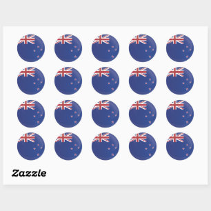 Nieuw-Zeelandse ronde pictogramvlag Sticker