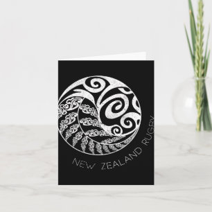Nieuw-Zeelandse Rugby Maori Ingelegde Kiwi & Zilve Kaart