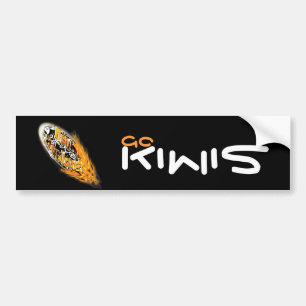 Nieuw-Zeelandse rugbysupporters "Kiwis"-stickers Bumpersticker