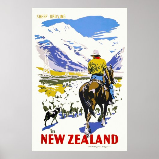 Nieuw-Zeelandse schapen die in de jaren '30 van de Poster (Voorkant)