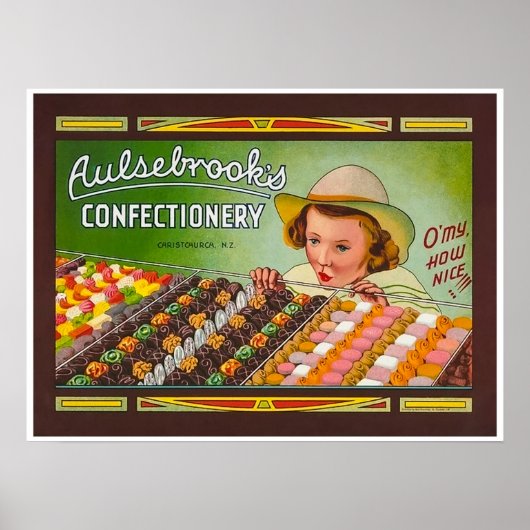 Nieuw-Zeelandse snoepprint Poster (Voorkant)