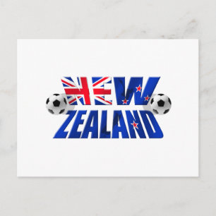 Nieuw-Zeelandse Soccer logo NZ 2010 Football vlag Briefkaart