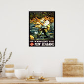  Nieuw-Zeelandse sport Vist reizen Poster (Keuken)