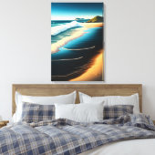 Nieuw-Zeelandse strand scène - Canvas afdrukken (Insitu (Slaapkamer))