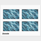 Nieuw-Zeelandse topografie van boven Rechthoekige Sticker (Vel)