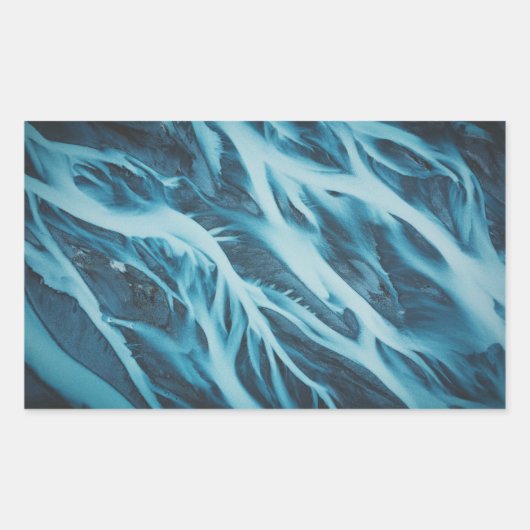 Nieuw-Zeelandse topografie van boven Rechthoekige Sticker (Voorkant)