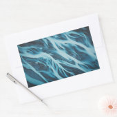 Nieuw-Zeelandse topografie van boven Rechthoekige Sticker (Envelop)