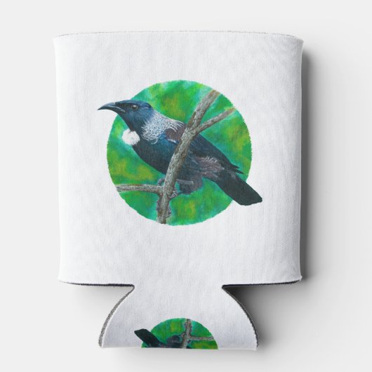 Nieuw-Zeelandse Tui - Schilderen in acryl Blikjeskoeler (Achterkant)