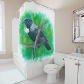 Nieuw-Zeelandse Tui - Schilderen in acryl Douchegordijn (In situ)