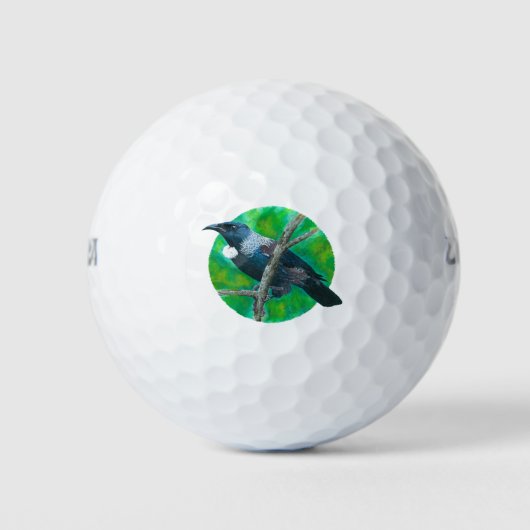 Nieuw-Zeelandse Tui - Schilderen in acryl Golfballen (Voorkant)