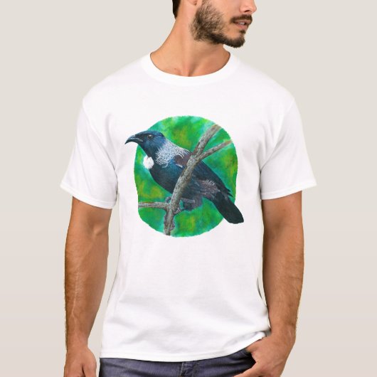 Nieuw-Zeelandse Tui - Schilderen in acryl T-shirt (Voorkant)