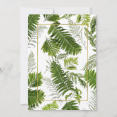 Nieuw-Zeelandse varens-huwelijksuitnodiging Kaart (Achterkant)