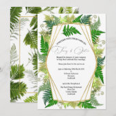 Nieuw-Zeelandse varens-huwelijksuitnodiging Kaart (Voorkant / Achterkant)