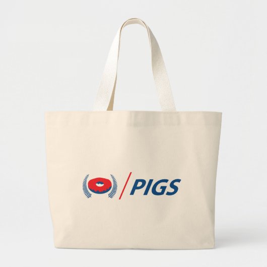 Nieuw-Zeelandse varkens met Donut Grote Tote Bag (Voorkant)