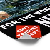 Nieuw-Zeelandse Vintage Poster hersteld (Hoek)