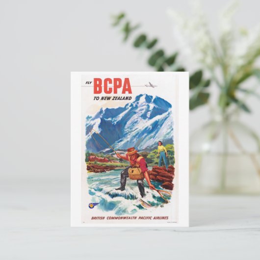 Nieuw-Zeelandse Vintage Poster hersteld Briefkaart (Staand voorkant)