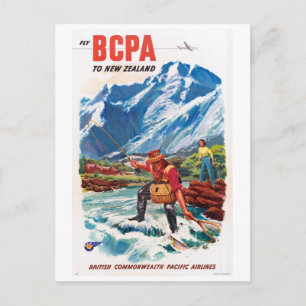 Nieuw-Zeelandse Vintage Poster hersteld Briefkaart