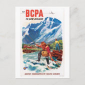Nieuw-Zeelandse Vintage Poster hersteld Briefkaart (Voorkant)