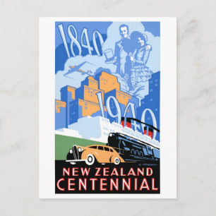 Nieuw-Zeelandse Vintage Poster hersteld Briefkaart