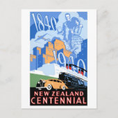 Nieuw-Zeelandse Vintage Poster hersteld Briefkaart (Voorkant)