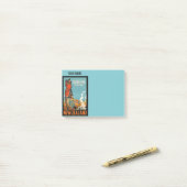 Nieuw-Zeelandse vintage-reisbriefjes Post-it® Notes (Op bureau)