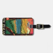 Nieuw-Zeelandse vintage-reisposter Bagagelabel (Voorkant horizontaal)