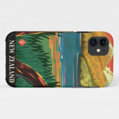 Nieuw-Zeelandse vintage-reisposter Case-Mate iPhone Case (Achterkant (horizontaal))