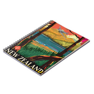 Nieuw-Zeelandse vintage reisposter Notitieboek