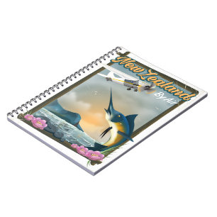 Nieuw-Zeelandse visreisposter Notitieboek