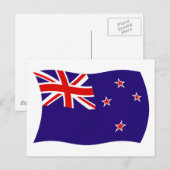 Nieuw-Zeelandse Vlag Ansichtkaart Briefkaart (Voorkant / Achterkant)