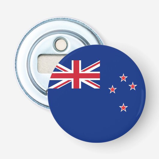 Nieuw-Zeelandse vlag Button Flesopener (Voorkant)