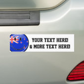 Nieuw-Zeelandse vlag glimlachen Bumpersticker (Op auto)