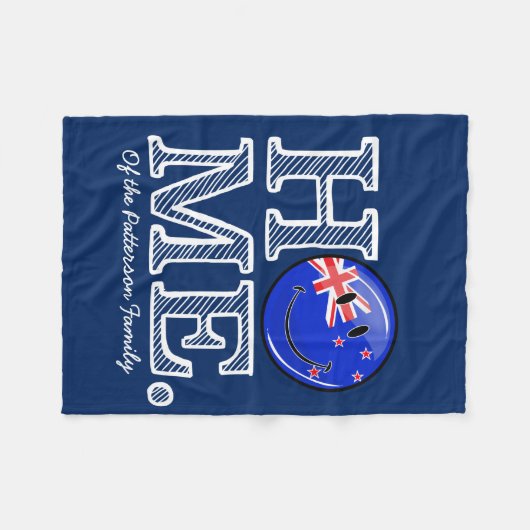 Nieuw-Zeelandse vlag glimlachen | Huishoudelijke o Fleece Deken (Voorkant (Horizontaal))