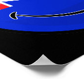 Nieuw-Zeelandse vlag glimlachen Poster (Hoek)